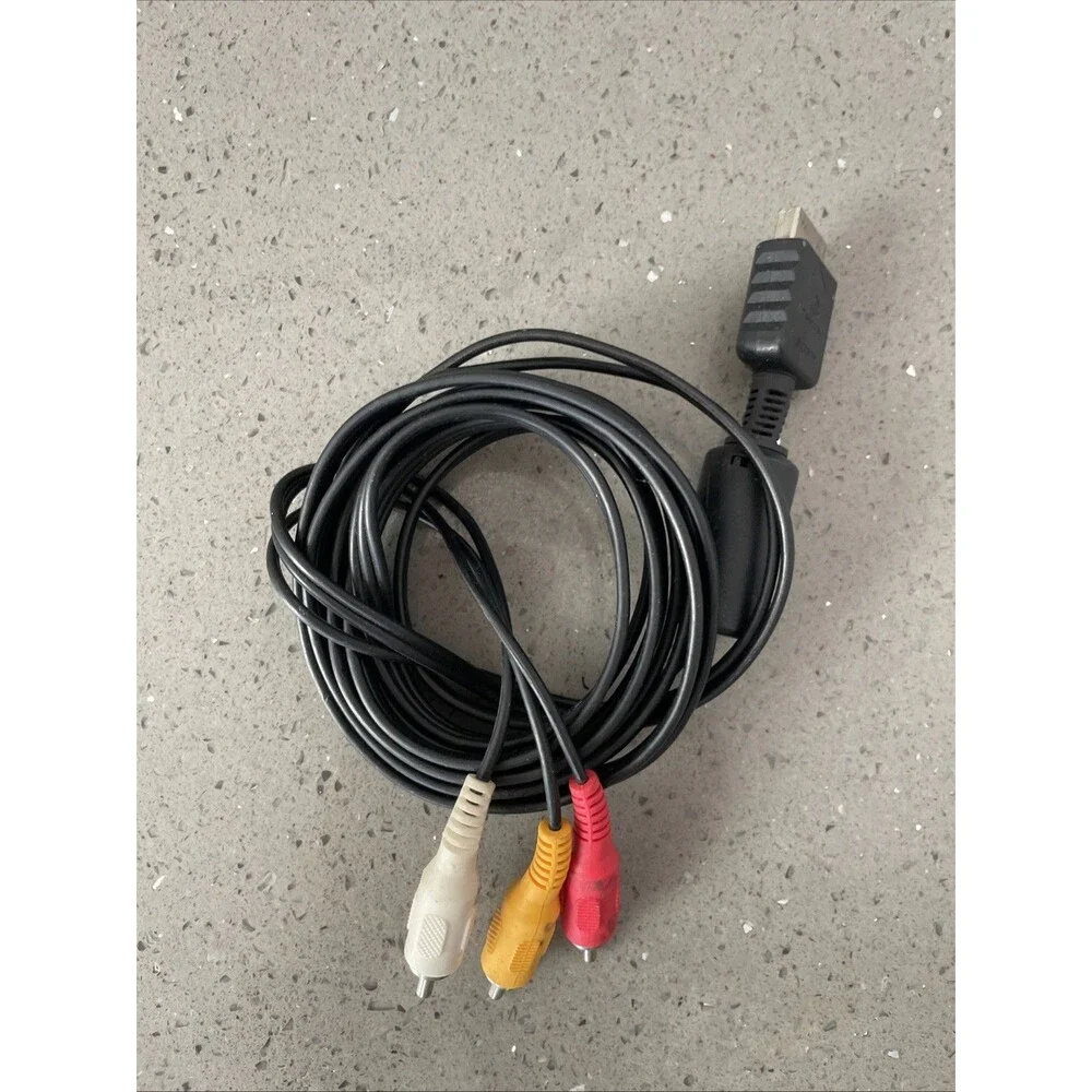 Sony Playstation AV Cable PS1 PS2 Official Audio Video A/V Composite OEM T46